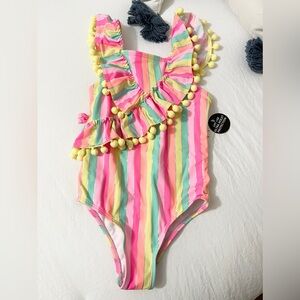 Girls Ruffle One Piece Swim